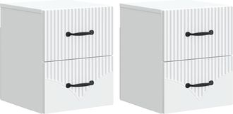 vidaXL Mesita De Noche De Pared 2 Uds. 34,5 X 33 X 40 Cm Vidaxl