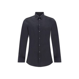 Dolce & Gabbana Black Elastane Dress Mens Shirt
