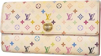 Louis Vuitton Blanc Lv Orange Long Wallet (Bi-Fold) (Pre-Owned)