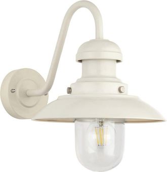 Loops Gloss Stone Outdoor Fisherman Wall Light & Clear Glass Shade Front Porch Light