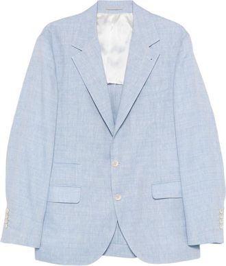 Brunello Cucinelli Single-Breasted Blazer Jacket-Uomo