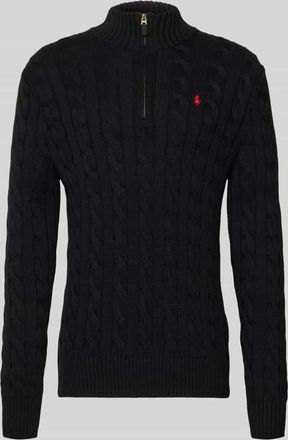 Polo Ralph Lauren Regular Fit Troyer aus reiner Baumwolle in Black, Gr&ouml;&szlig;e XXL