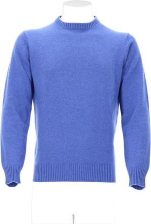 Kangra Cashmere Blue Cashmere Knit Sweater