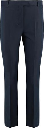 Max Mara Wijde Zoom Viscose Broek - Dames - Slim Fit Broeken - Blauw - XL - Katoen - Broeken