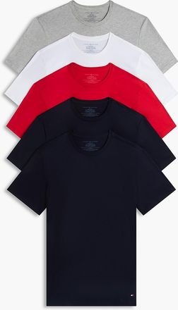 Tommy Hilfiger Mens Cotton Classics Crewneck T-Shirt 5-Pack - Multi - XL