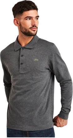 Lacoste Grijze Polo Shirt Stretch Piqu&eacute; Stof - Heren - Polos - Grijs - XS - Tops
