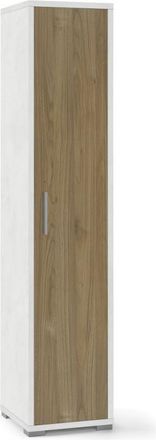 OEM Columna 1 Puerta 39l X 41p X H182 - Acabado Blanco Opaco Y Madera Nogal - Sarmog