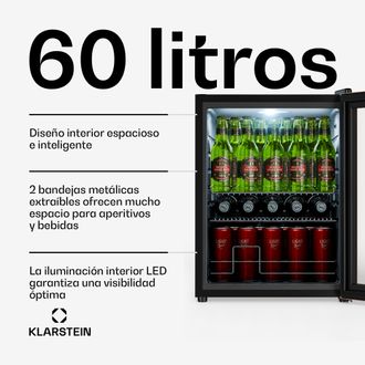 Klarstein Klarstein Beersafe Nevera Para Bebidas Con Puerta De Cristal 64 X 48 Cm 60 Litros 85 W Cobre/negro
