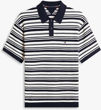 Tommy Hilfiger Relaxed Fit Cool Comfort Gebreid Poloshirt - Heren - Polos - Veelkleurig - L - Katoen - Tops