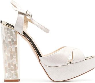Freya Rose Bonnie calf-suedesandals - women - Calf Leather/Calf Leather - 38.5 - White
