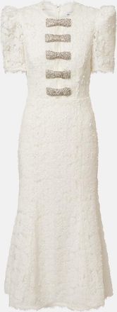 Rebecca Vallance Bridal Dillon embellished lace midi dress