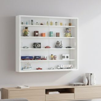Dmora Vitrine Avec &Eacute;tag&egrave;res Internes, Couleur Blanche, Dimensions 60 X 10 X 80 Cm - Dmora