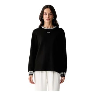 Karl Lagerfeld Dames, Sweatshirts & Hoodies, Zwart, Maat: L Viscose