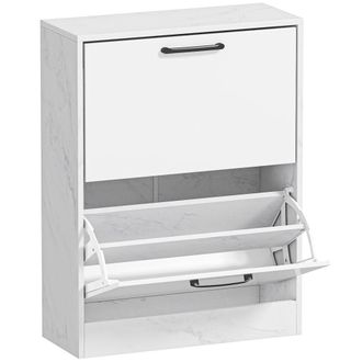 HOMCOM Zapatero estrecho 60x24x80 cm blanco