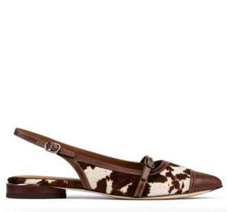 Donald J Pliner Womens Rozamay Slingback Flat In Saddle