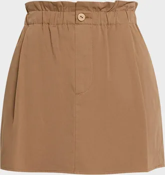 Vince Mid-Rise Cotton Mini Skirt