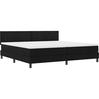 vidaXL Cama Box Spring Con Colch&oacute;n Con Colch&oacute;n Negro 200 X 200 Cm Tela Vidaxl