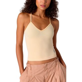 Free People FP Movement Perfectly Plated Rib Tank in Sunlit Yellow at Nordstrom, Size X-Small