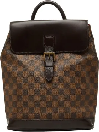 Louis Vuitton Brown Pvc Leather Backpack (Pre-Owned)