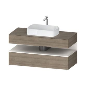 Duravit Duravit - Qatego Consola Mueble Bajo Lavabo, 1 Extra&iacute;ble, 1 Caj&oacute;n