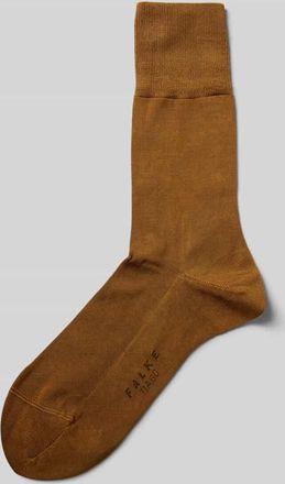 Falke Socken mit Label-Print in Senf, Größe 39/40