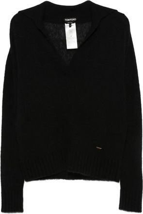 Tom Ford Polo A Maniche Lunghe In Cashmere E Seta-Donna