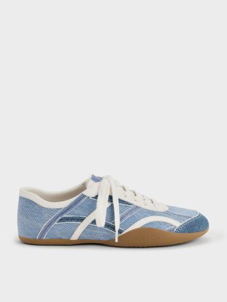 Charles & Keith Denim & Leather Sneakers