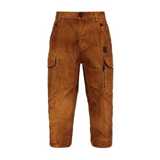 Dsquared2 Broeken, Dames, Bruin, XS, Katoen, Carpenter Cargo Broek