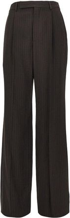 Saint Laurent Pinstriped crepe pants Woman 36