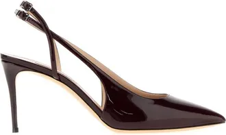 Casadei Burgundy Leather Pumps