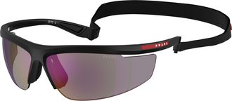 Prada Blue Mirror Violet Wrap Mens Sunglasses PS A02S 1BO10J 96