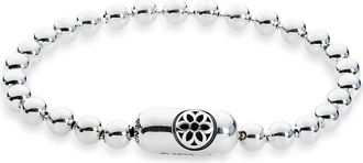 Good Art Hlywd Mens Rosette Poplock Bracelet in Sterling Silver at Nordstrom, Size 9