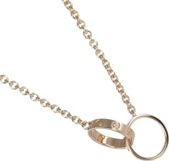 Cartier Rose Gold Intertwined Love Ring Necklace