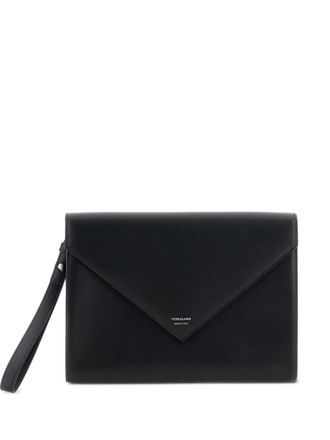 Ferragamo leather clutch bag - men - CALFSKIN - One Size - Black