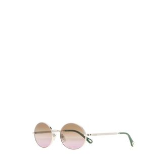 Chlo&eacute; Sunglasses, unisex, Gray, Size: ONE SIZE Round Metal Sunglasses