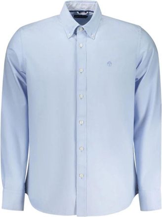 North Sails Shirt met lange mouwen - Heren - Zakelijke Overhemden - Blauw - S - Katoen - Overhemden