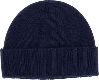 Drumohr Cable Knit Beanie - Dames - Hoeden - Blauw - ONE Size - Kasjmier - Accessoires