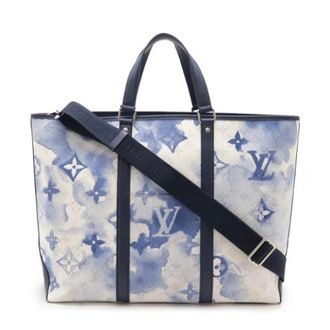 Louis Vuitton Bolso Tote de Lona Pre-owned - Pre-owned - Mujer - Azul - ONE SIZE
