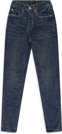 Purple BLUE DARK STONE RINSE SKINNY JEANS