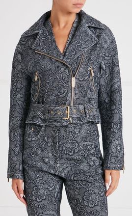 Temperley London Francis Denim Jacket in Washed Black at Nordstrom, Size 10