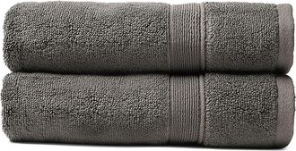 Cozy Earth Luxe Set of 2 Hand Towels in Charcoal at Nordstrom