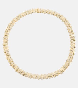Suzanne Kalan Classic 18kt gold necklace with diamonds