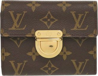 Louis Vuitton Brown Monogram Canvas Wallet (Tri-Fold) (Pre-Owned)