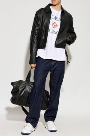 Casablanca T-shirt With Printed Logo, Mens, White