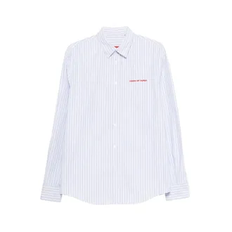 Vision Of Super Casual Shirts, male, Blue, Size: XS Striped Shirt