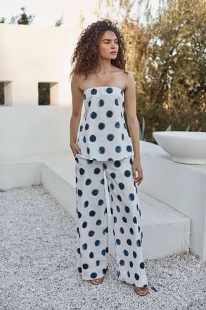 Misa Womens Yassi Top In Polka Dot