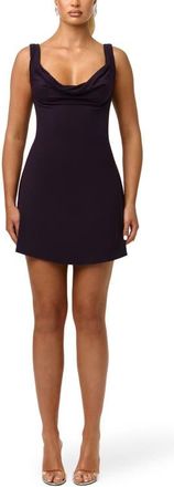 Naked Wardrobe Smooth Stretch Jersey Minidress in Blackberry at Nordstrom, Size X-Large