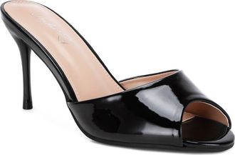 London Rag Lilith Peeptoe Slide Sandal in Black at Nordstrom Rack, Size 8.5