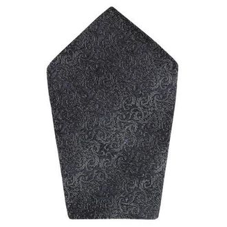 Trafalgar Store Esteban Scrolling Vines Tone on Tone Patterned Silk 12x12 Pocket Square in Silver And Black at Nordstrom