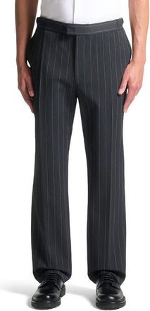 Mani&egrave;re De Voir Joseph Regular Fit Pinstripe Tailored Trousers in Grey at Nordstrom, Size 30